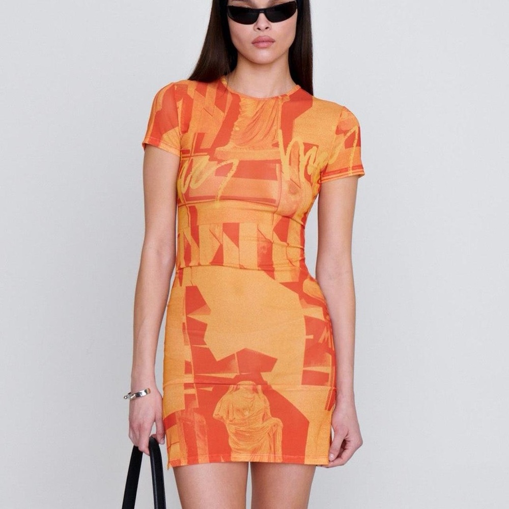 NWOT Miaou mini Billie orange dress
